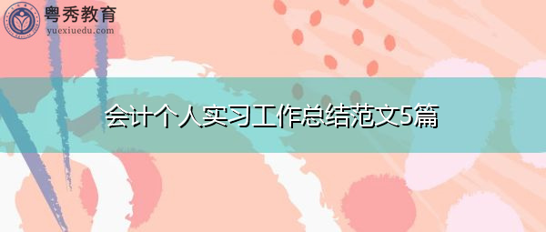 会计个人实习工作总结范文5篇 会计个人实习工作总结范文5篇