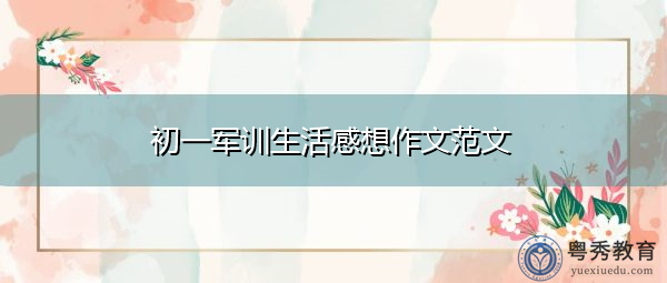 初一军训生活感想作文范文 初一军训生活感想作文范文