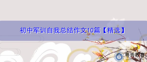 初中军训自我总结作文10篇【精选】