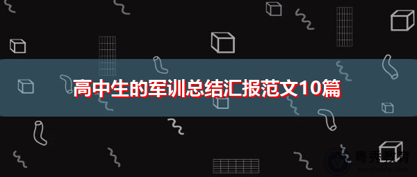 高中生的军训总结汇报范文10篇