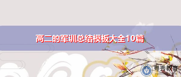高二的军训总结模板大全10篇 高二的军训总结模板大全10篇