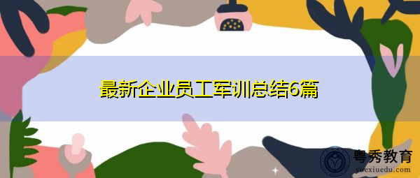 最新企业员工军训总结6篇 最新企业员工军训总结6篇