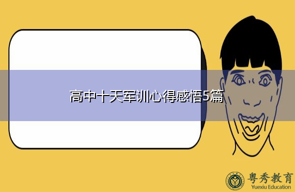 高中十天军训心得感悟5篇