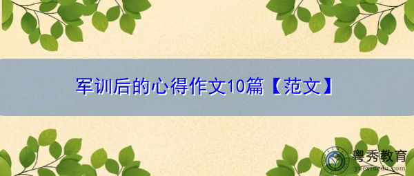 军训后的心得作文10篇【范文】 军训后的心得作文10篇【范文】