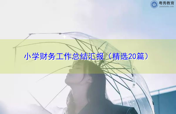 小学财务工作总结汇报(精选20篇) 小学财务工作总结汇报(精选20篇)