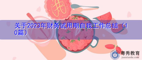 关于2023年财务试用期自我工作总结（10篇）