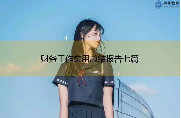 财务工作实用总结报告七篇 财务工作实用总结报告七篇