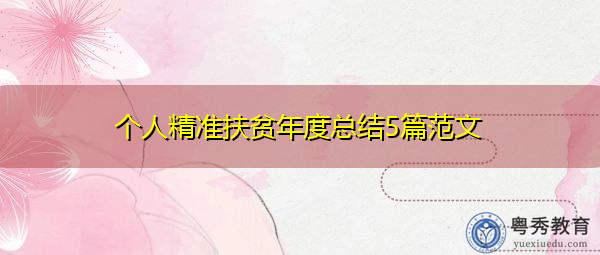 个人精准扶贫年度总结5篇范文
