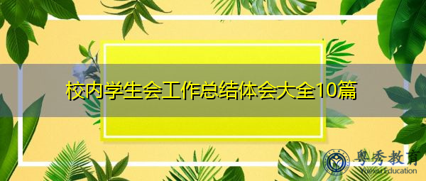 校内学生会工作总结体会大全10篇 校内学生会工作总结体会大全10篇