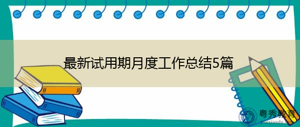 最新试用期月度工作总结5篇
