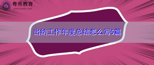 出纳工作年度总结怎么写5篇 出纳工作年度总结怎么写5篇