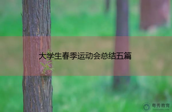 大学生春季运动会总结五篇