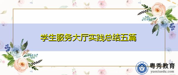 学生服务大厅实践总结五篇