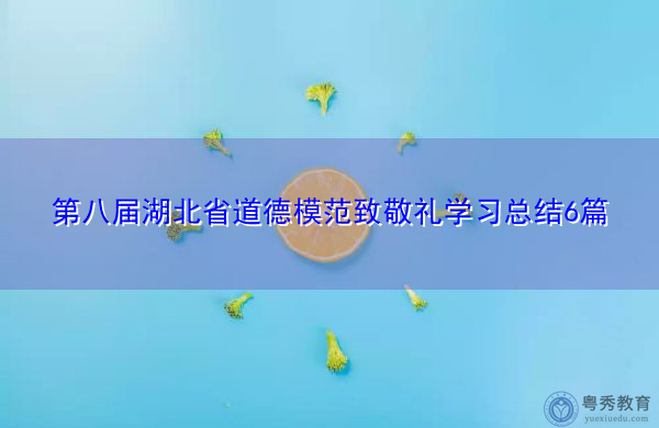 第八届湖北省道德模范致敬礼学习总结6篇 第八届湖北省道德模范致敬礼学习总结6篇