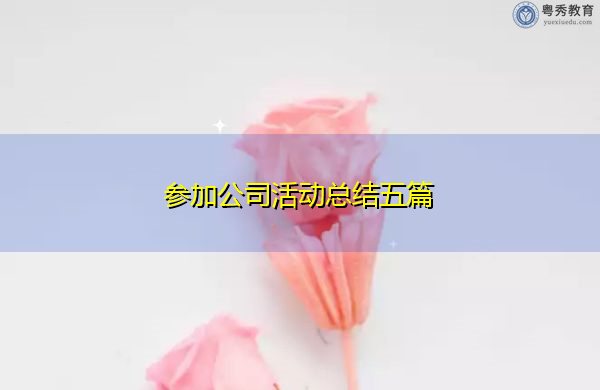参加公司活动总结五篇 参加公司活动总结五篇
