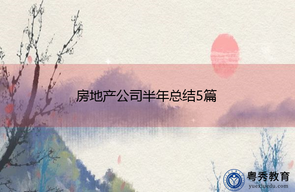 房地产公司半年总结5篇