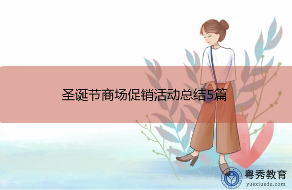 圣诞节商场促销活动总结5篇 圣诞节商场促销活动总结5篇