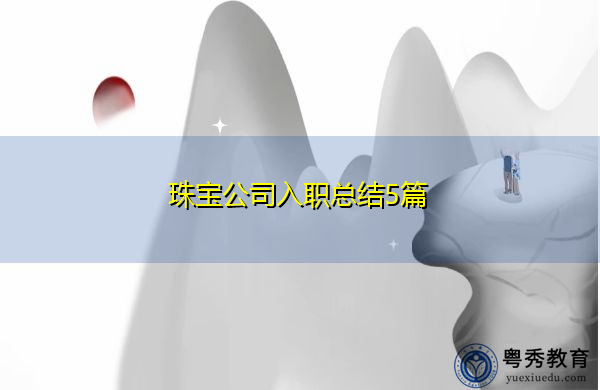 珠宝公司入职总结5篇 珠宝公司入职总结5篇