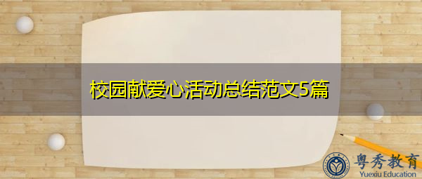 校园献爱心活动总结范文5篇
