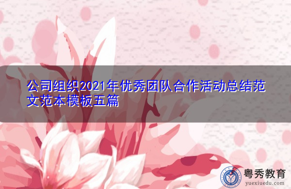 公司组织2021年优秀团队合作活动总结范文范本模板五篇 公司组织2021年优秀团队合作活动总结范文范本模板五篇