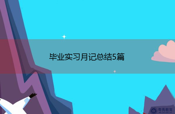 毕业实习月记总结5篇 毕业实习月记总结5篇