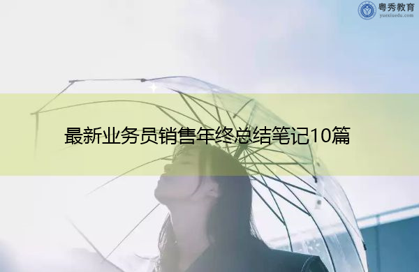 最新业务员销售年终总结笔记10篇 最新业务员销售年终总结笔记10篇