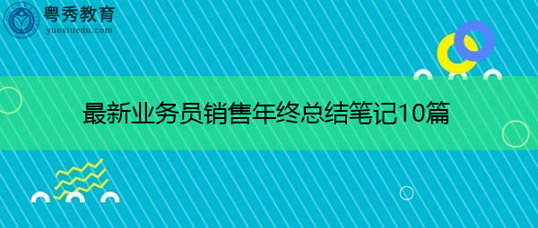 最新业务员销售年终总结笔记10篇 最新业务员销售年终总结笔记10篇