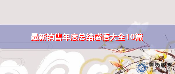 最新销售年度总结感悟大全10篇 最新销售年度总结感悟大全10篇