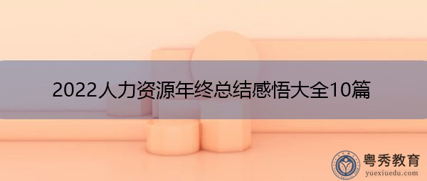 2022人力资源年终总结感悟大全10篇