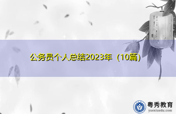 公务员个人总结2023年（10篇）