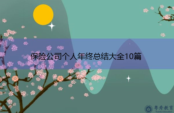 保险公司个人年终总结大全10篇 保险公司个人年终总结大全10篇