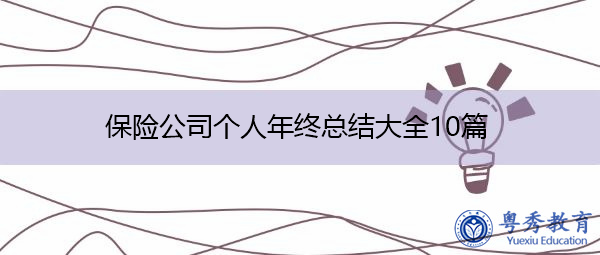 保险公司个人年终总结大全10篇 保险公司个人年终总结大全10篇