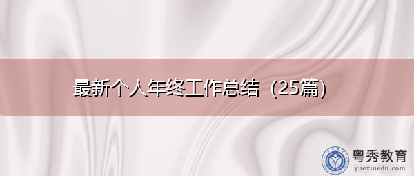最新个人年终工作总结（25篇）