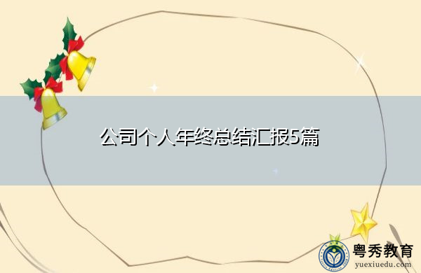 公司个人年终总结汇报5篇
