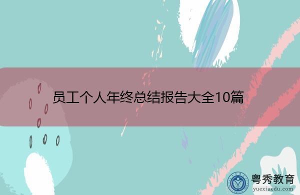 员工个人年终总结报告大全10篇