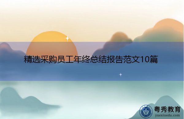 精选采购员工年终总结报告范文10篇