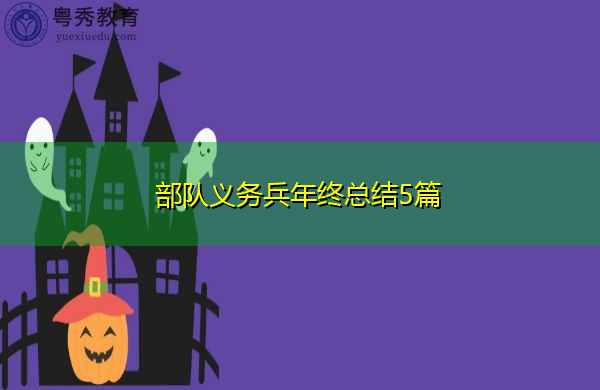 部队义务兵年终总结5篇