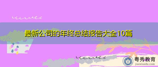 最新公司的年终总结报告大全10篇