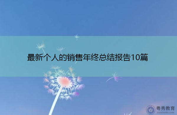 最新个人的销售年终总结报告10篇 最新个人的销售年终总结报告10篇