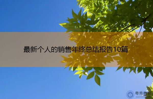 最新个人的销售年终总结报告10篇 最新个人的销售年终总结报告10篇