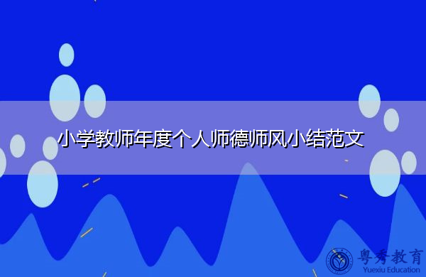 小学教师年度个人师德师风小结范文