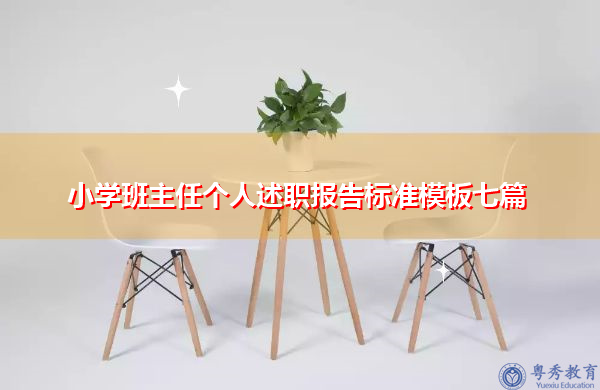小学班主任个人述职报告标准模板七篇