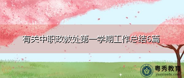 有关中职政教处第一学期工作总结6篇