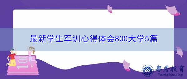 最新学生军训心得体会800大学5篇