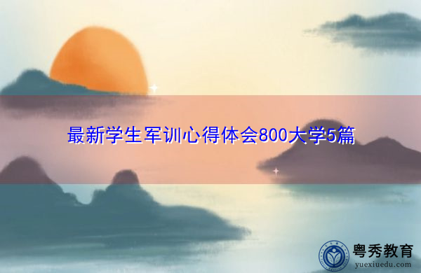 最新学生军训心得体会800大学5篇