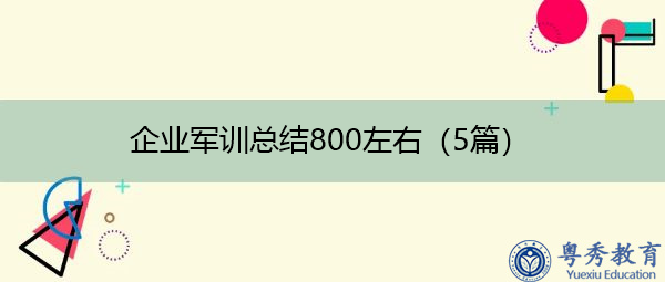 企业军训总结800左右（5篇）