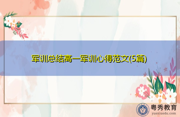 军训总结高一军训心得范文(5篇)