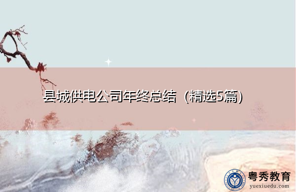 县城供电公司年终总结(精选5篇) 县城供电公司年终总结(精选5篇)