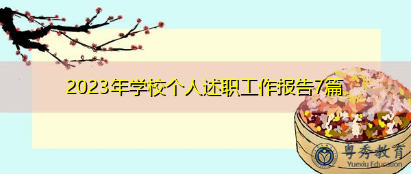 2023年学校个人述职工作报告7篇