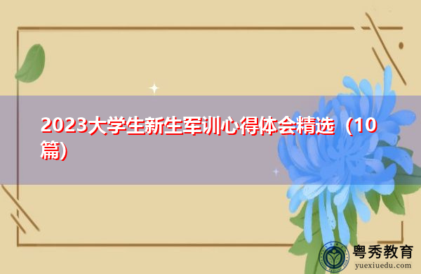 2023大学生新生军训心得体会精选(10篇) 2023大学生新生军训心得体会精选(10篇)